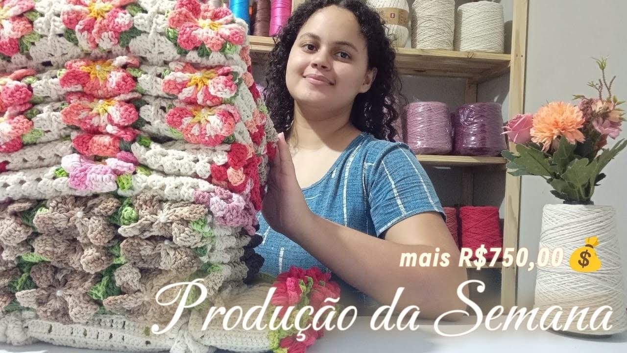 💥 PRODUÇÃO DA SEMANA A MAIOR PRODUÇÃO QUE JÁ FIZ NO ATELIÊ💰/#produçãodasemana #croche #vlog 