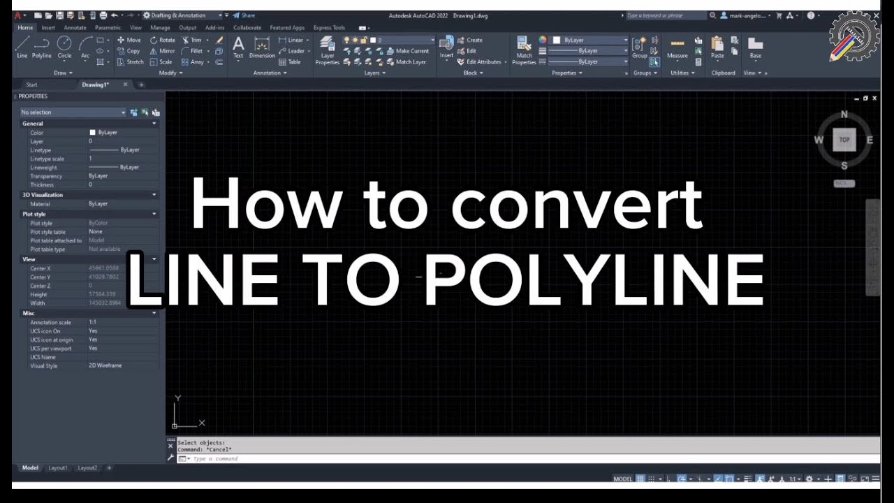AutoCad | How to convert LINE to POLYLINE in Autocad