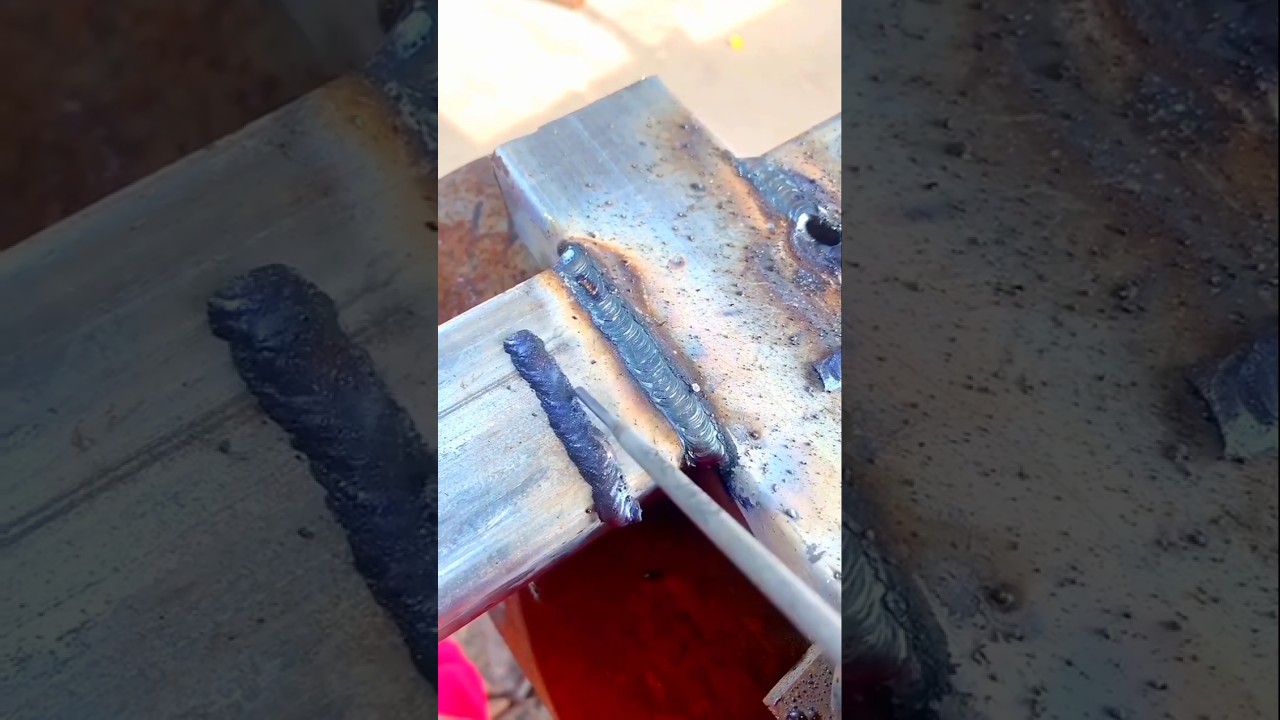 Tricks for welding galvanized steel with a stick #shorts #weldingtipsandtricks #stickwelding