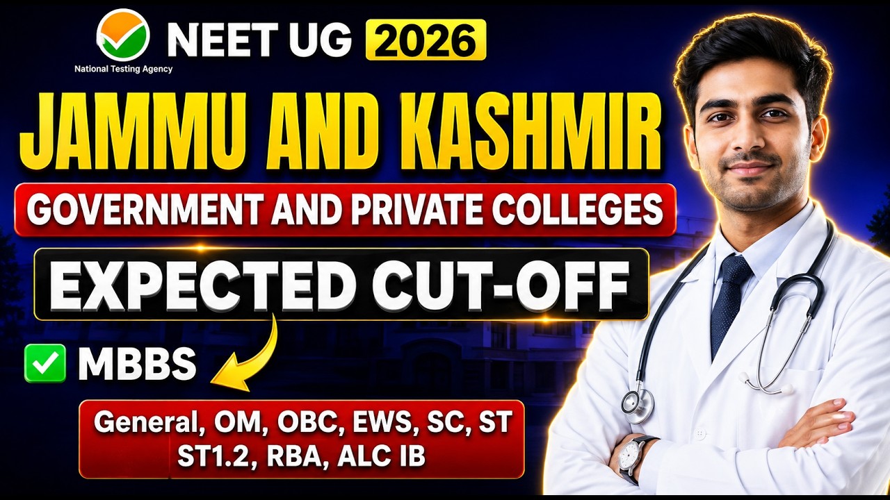 J&K NEET UG 2026 MBBS Expected Cut Off Category Wise Male & Female || MBBS Cut Off J&K 2026 | NEET