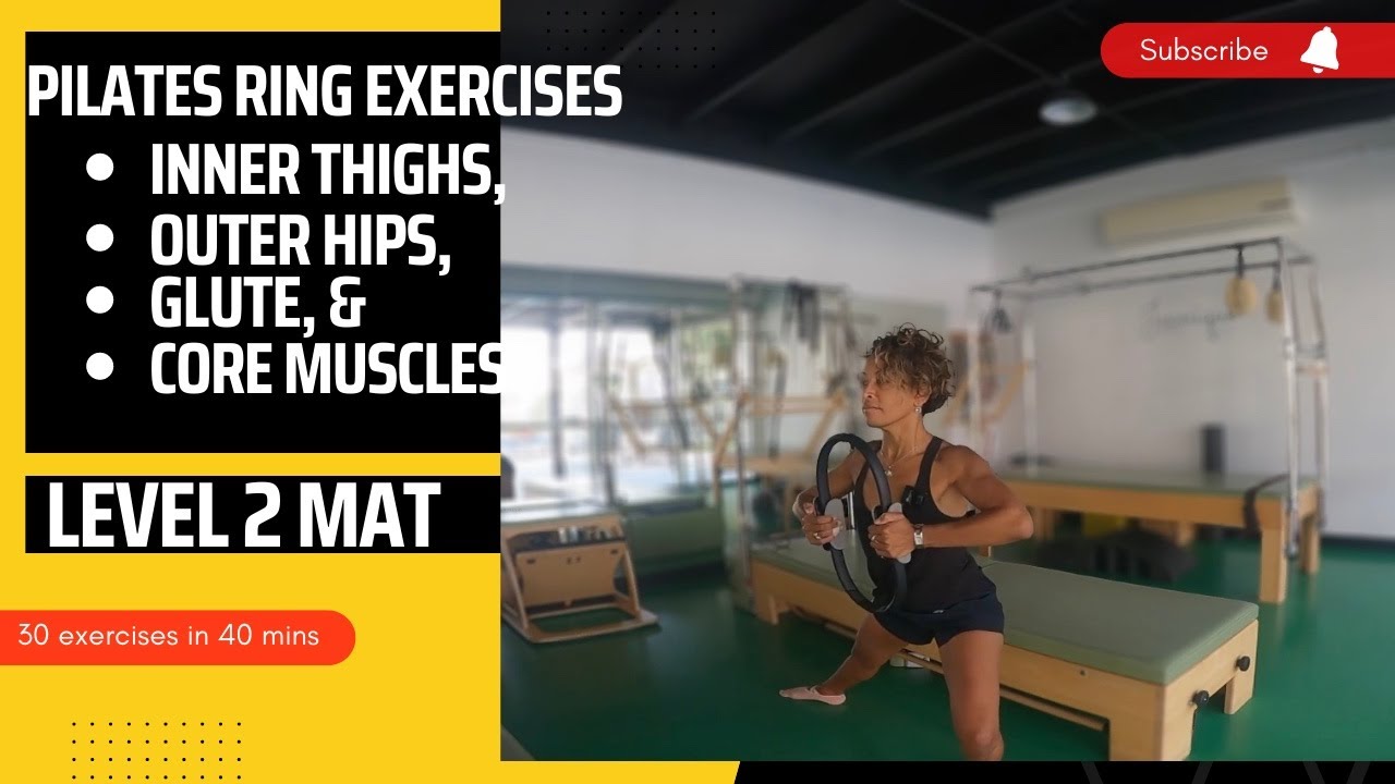 #pilatesring  workout for inner thigh, outer hips, glutes, and core muscles
