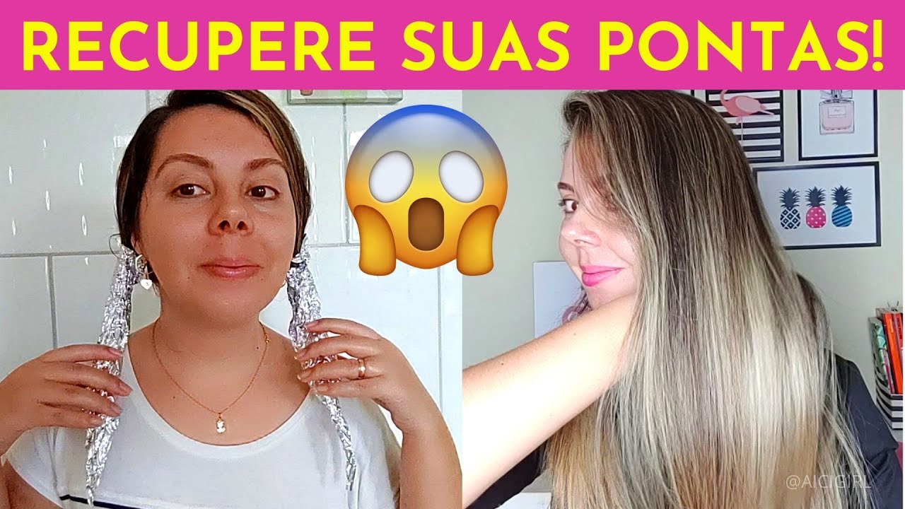RECUPERA NA HORA - Adeus PONTAS ESPIGADAS, POROSAS, FEIAS E SECAS! Tratamento Caseiro!