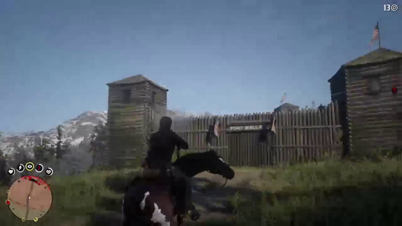 Red Dead Redemption 2 - Taking on FORT WALLACE! ( KILL EVERYONE + Can you get inside ? )
