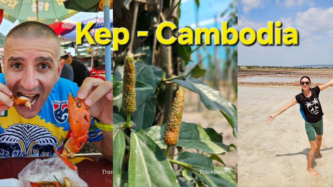 Am vizitat Plantațiile de Piper, Câmpurile de Sare și am mâncat Cel Mai Bun Crab în Kep, Cambodgia!