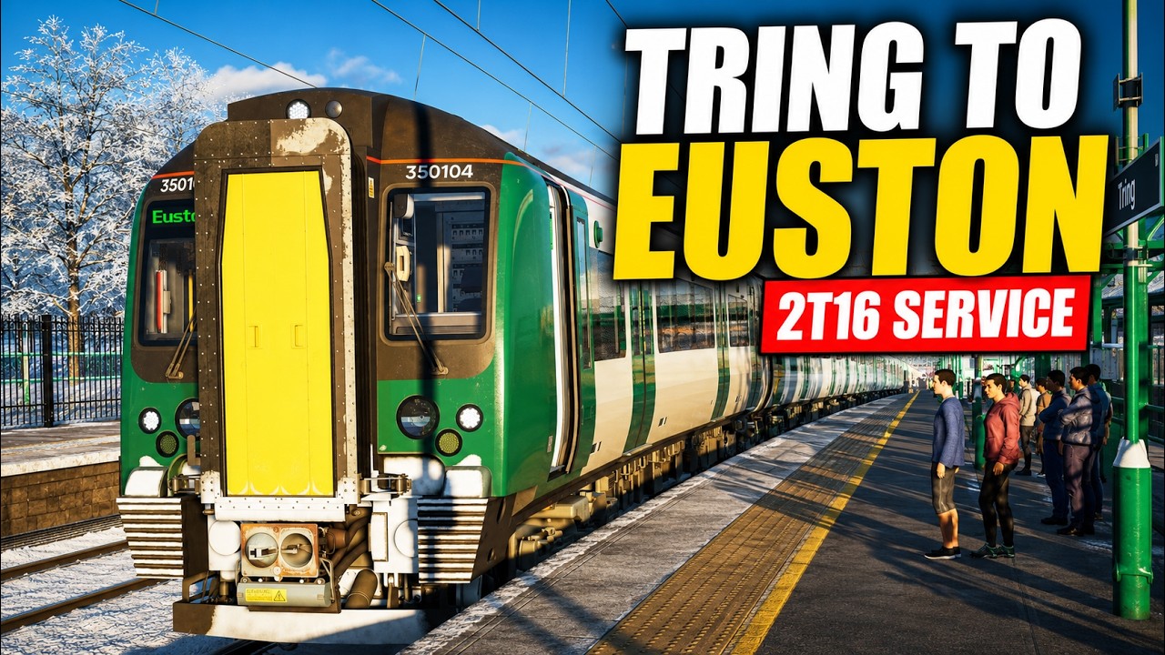 Driver’s Eye View: 2T16 Tring → London Euston | Class 350 EMU on a Snowy Winter Day