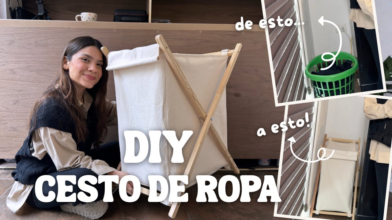 ¡Haz tu propio cesto de ropa! | Tutorial fácil y completo