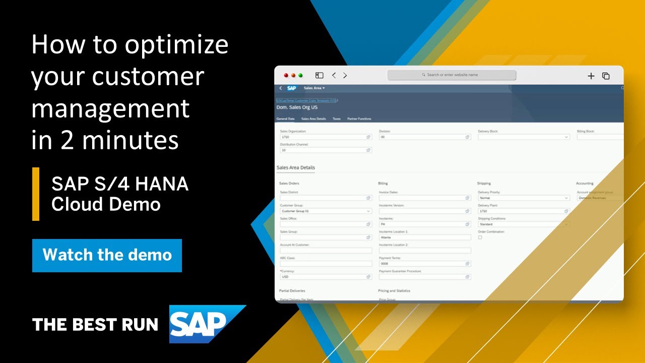SAP S/4HANA Cloud: Customer Management | Overview Demo