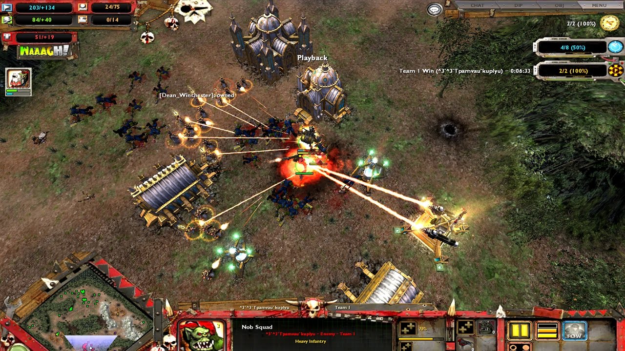 WH40K: DoW - Soulstorm [online] | (OvSB) Cg|Hi vs. hungry_womble on Battle Marshes
