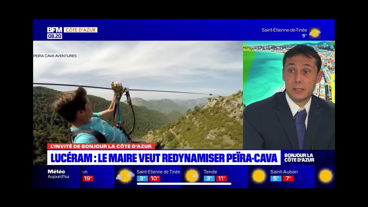 Le devenir de Pe&iuml;ra Cava a &eacute;t&eacute; &eacute;voqu&eacute; lors d'une interview par BFM Nice cote d 'azur