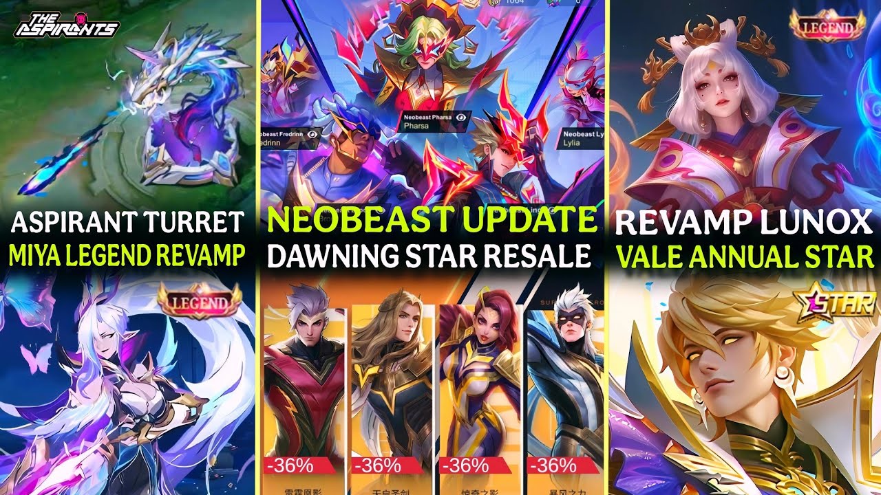Neobeast Update | Dawning Stars Resale | Miya Legend | Lunox Legend Revamp | Aspirant Turret & More
