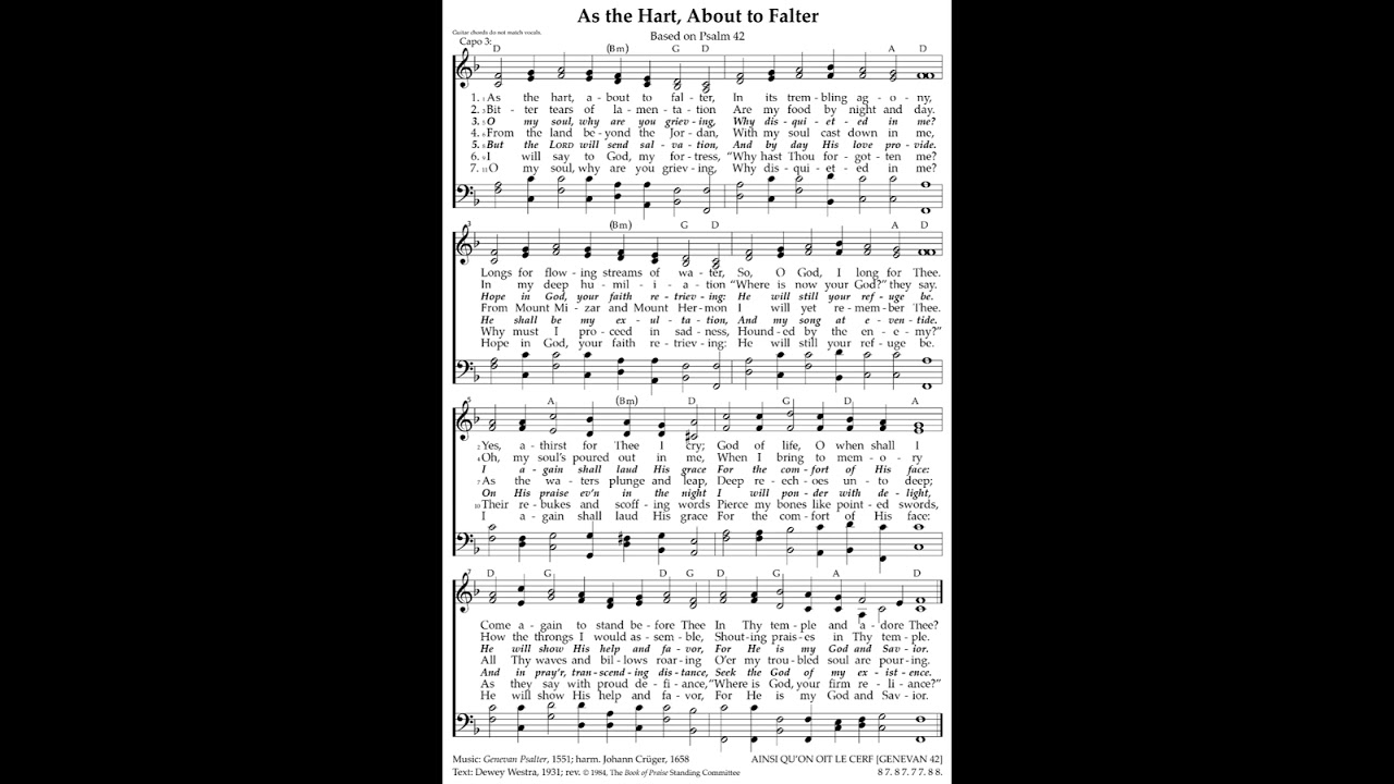 As the Hart, About to Falter - Psalm 42 Genevan - Treasury 129