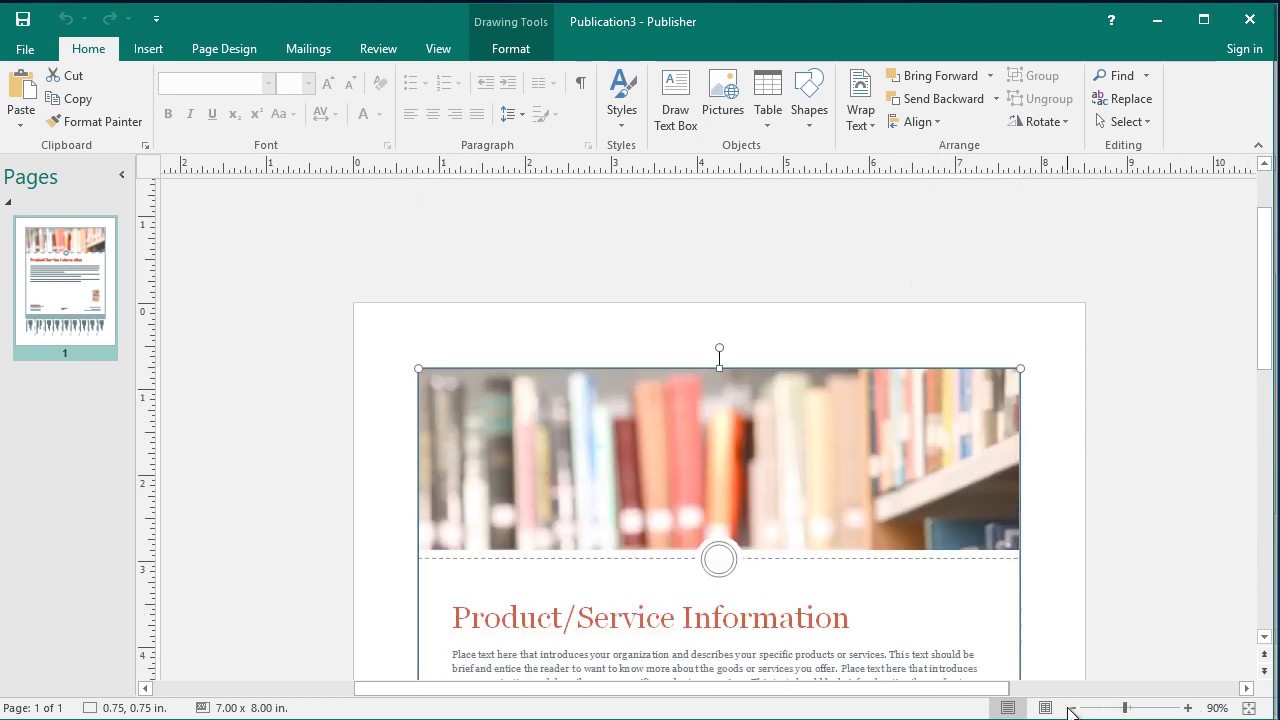 How to create  flyer with Tear Off tabs in Publisher
