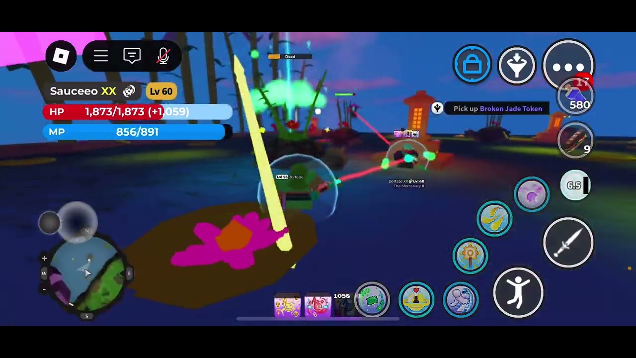 Vesteria player￼   hacking to farm Jade tokens because he&rsquo;s a bum ￼