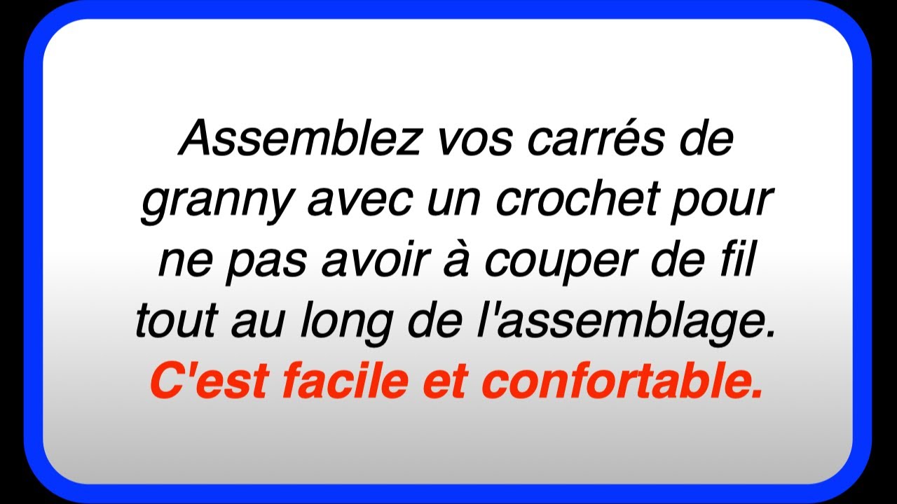 Assemblez vos granny sans devoir couper de fil