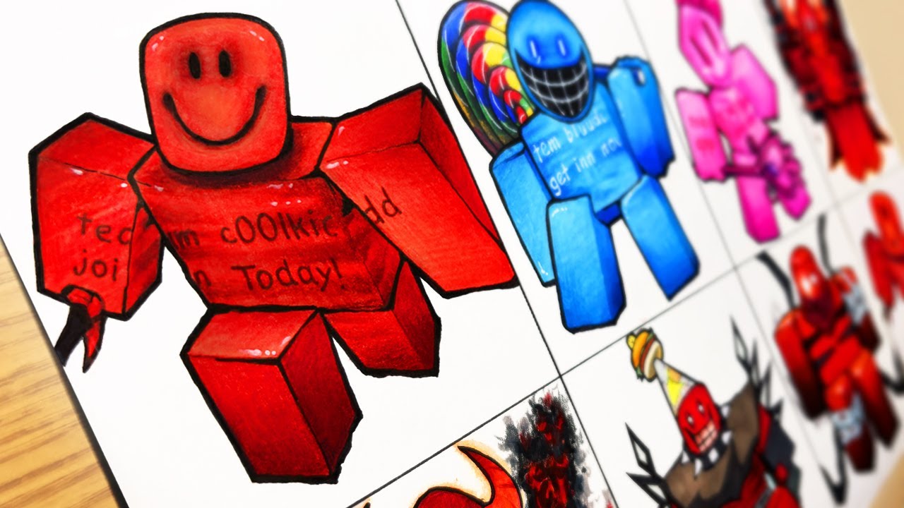 Drawing Forsaken : ALL c00lkidd - Bluududd, Pr3ttyPr1ncess, Milestone 4, Cupcake [ROBLOX]