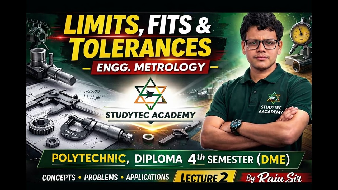 Lec-2 || 4th Sem(DME) || Limits,Fits & Tolerances || Engg. Metrology by Raju Sir