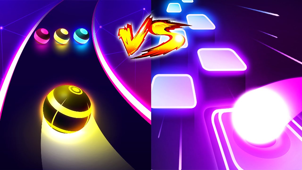 Tiles Hop Edm RUSH! VS Dancing Road: Color Ball Run | TRZ