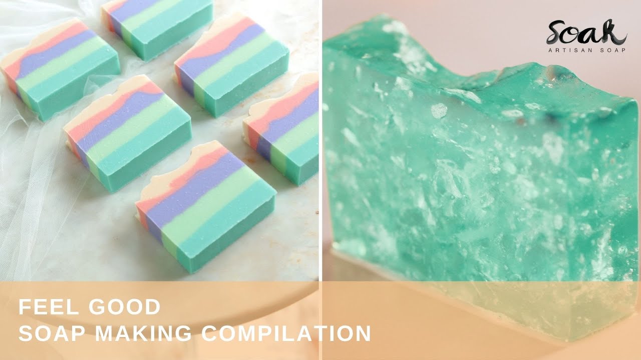 Soap making and cutting compilation | Melt and pour soap making + Cold process soap making
