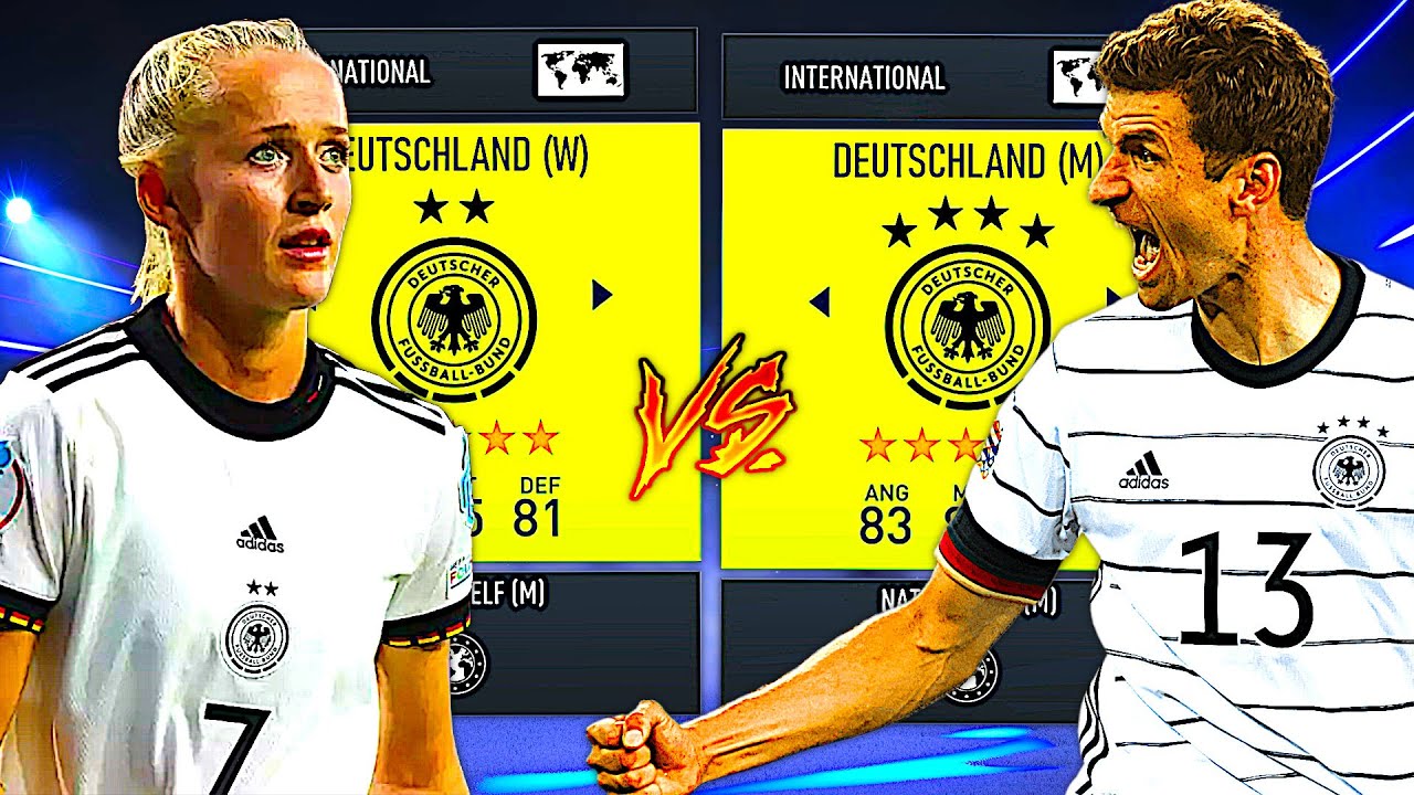 FRAUEN GEGEN MÄNNER DEUTSCHE NATIONALMANNSCHAFT !!! ♂️🆚♀️ FIFA 22 Karrieremodus Experiment