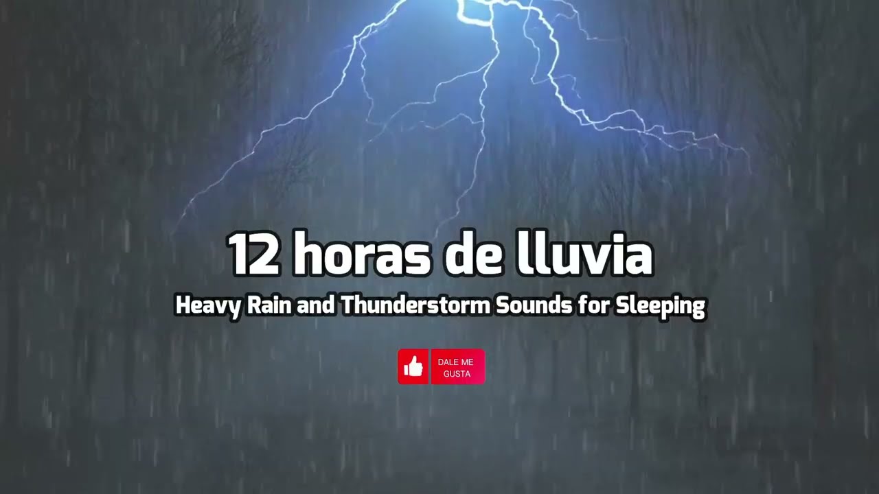 12 horas de fuerte lluvia para que te ayude a conciliar el sueño