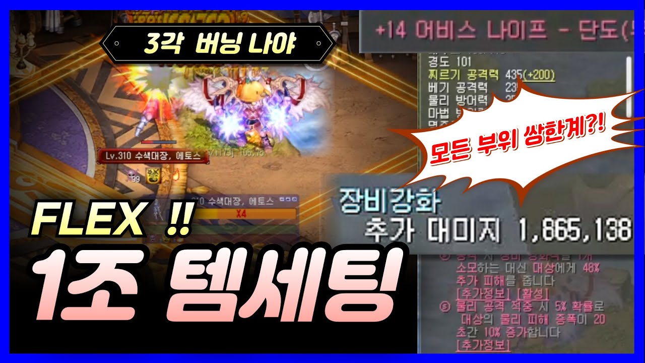 모든부위가 다 종결급?! 1조 나야 실전 템세팅 [테일즈위버]
