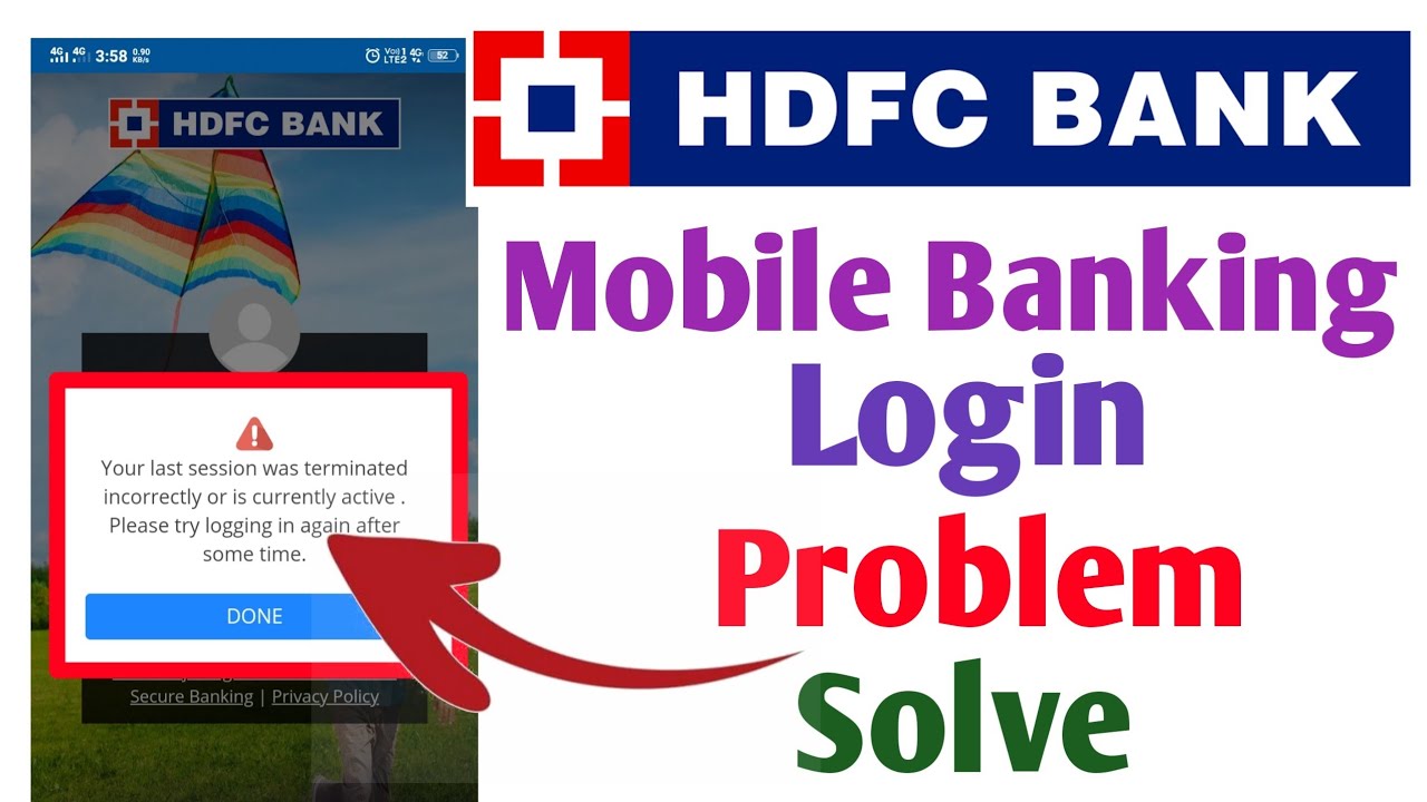 Hdfc Mobile Banking Login Problem Solve || Hdfc Bank Mobile Banking Login Problem Solve.