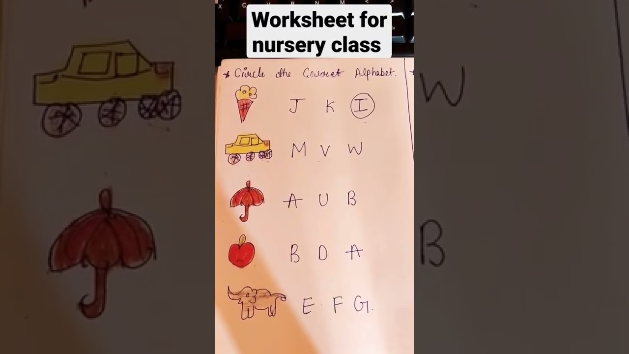 English Worksheet For Class Nursery || Nursery English Worksheet || #nurseryworksheet #nursery#short