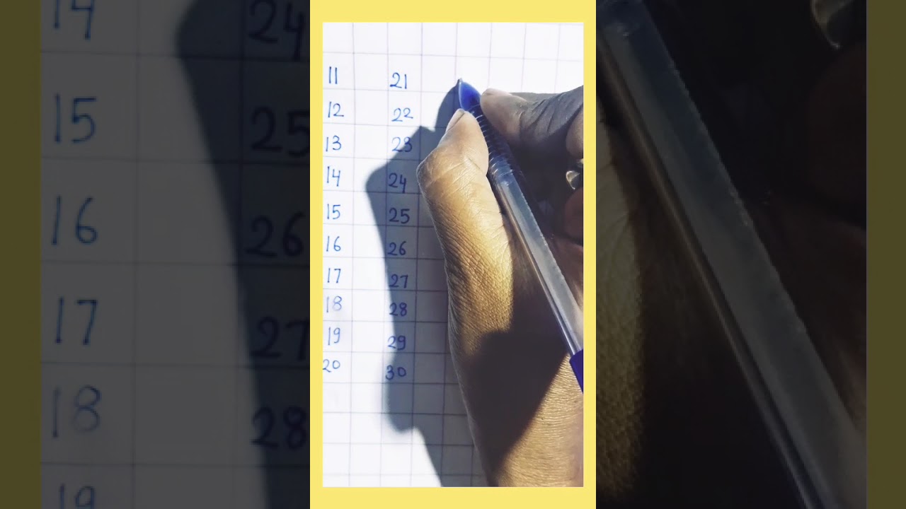 1 से 50 तक गिनती हिंदी और अंग्रेजी में पढ़े और लिखें