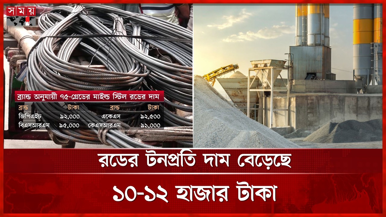 মধ্যপ্রাচ্য সংঘাতে বাড়ছে রড-সিমেন্টের দাম, চাপে আবাসন খাত | Rod Price | Business | Somoy TV