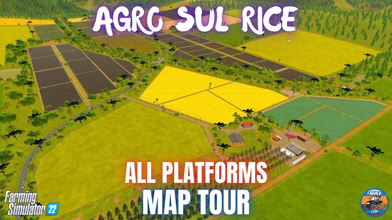 AGRO SUL RICE - Обзор карты - Farming Simulator 22