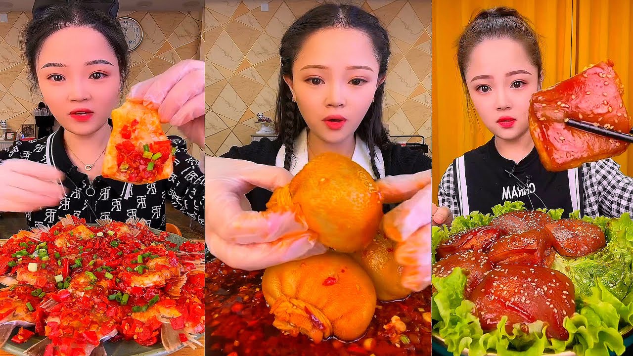 Real Mukbang :) spicy Pork Bellly Soothing Sounds While Enjoying Delicious 먹방 모음이 팅쇼 리얼 사운드 #1389