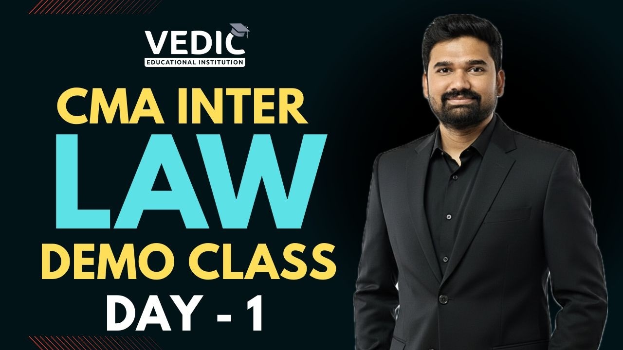 CMA Inter Law Regular Class for CMA Inter June/Dec 26 Exams by CMA Saikumar Sir | DAY 1