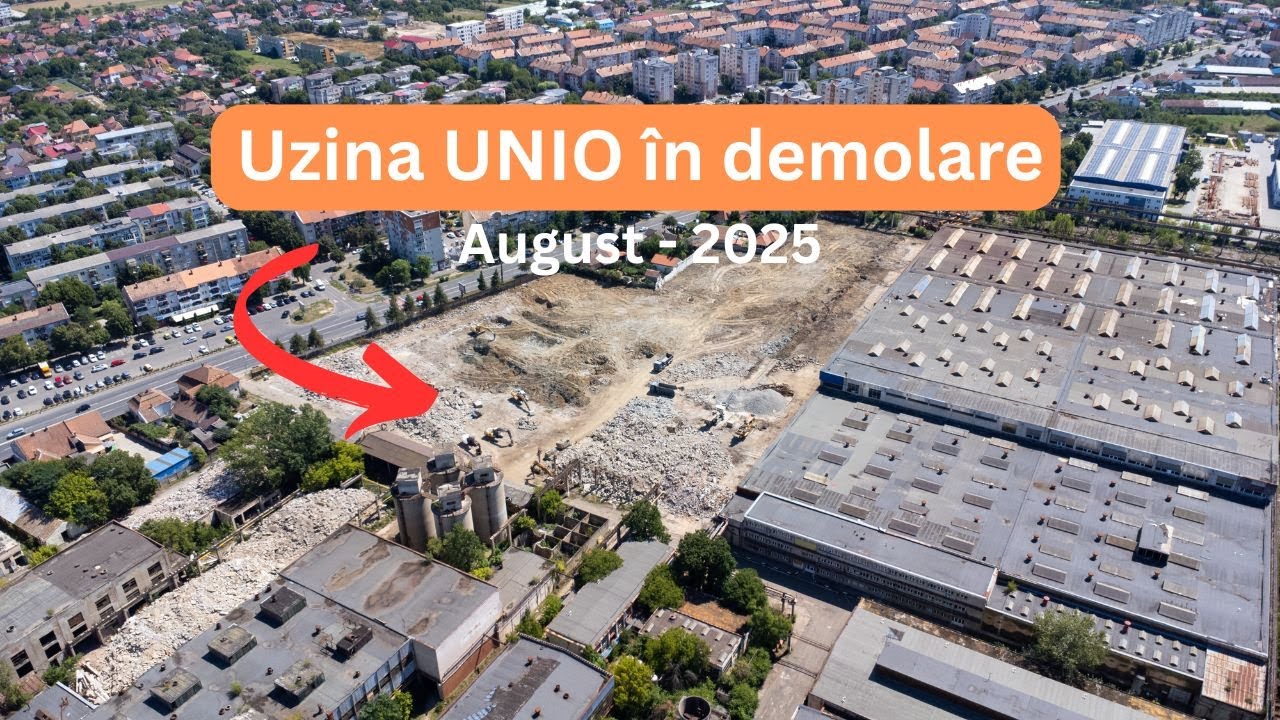 Demolare-surpriză în oraș: UNIO Satu Mare la pământ! 4k Drone