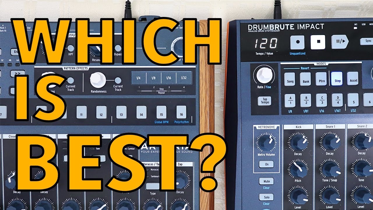 DRUMBRUTE IMPACT VS ORIGINAL DRUMBRUTE - Side by side comparison & sound demo