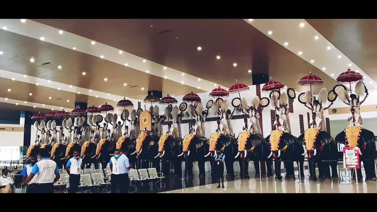 #Elephant sculptures/Statues @ Cochin international Airport #Thrissur pooram model.