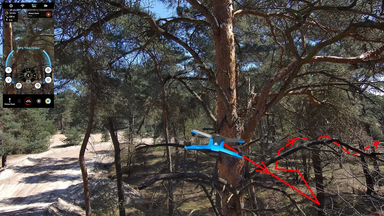 Amazing path finding ability of the Skydio 2 in a forest