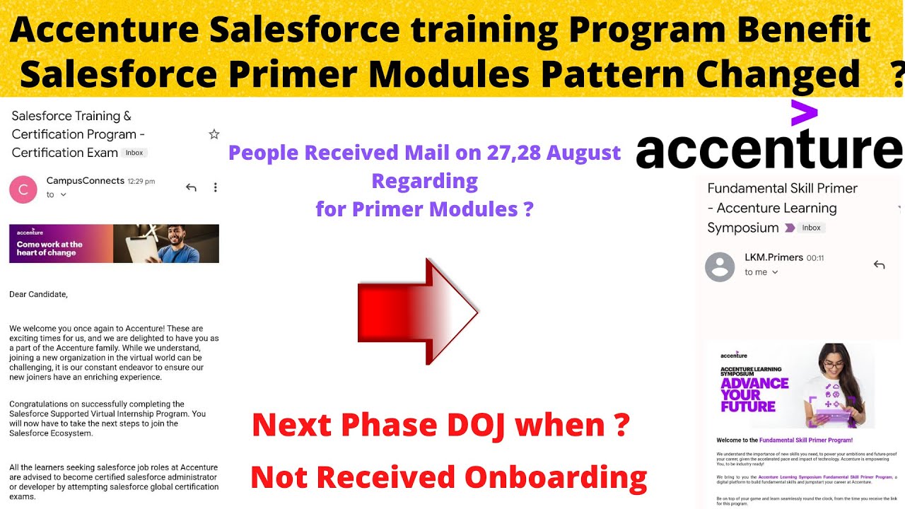 Accenture Fundamental Skill Primer Program  2022 | Accenture Without DOJ ASE Mail received modules