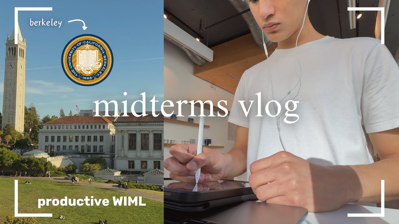 productive midterms week @ uc berkeley: libraries, classes, cleaning my apartment, study with me