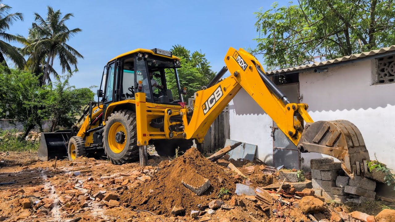 JCB 3DX BACKHOE already house breaking place digging a new house foundation #jcb #3dx #backhoe