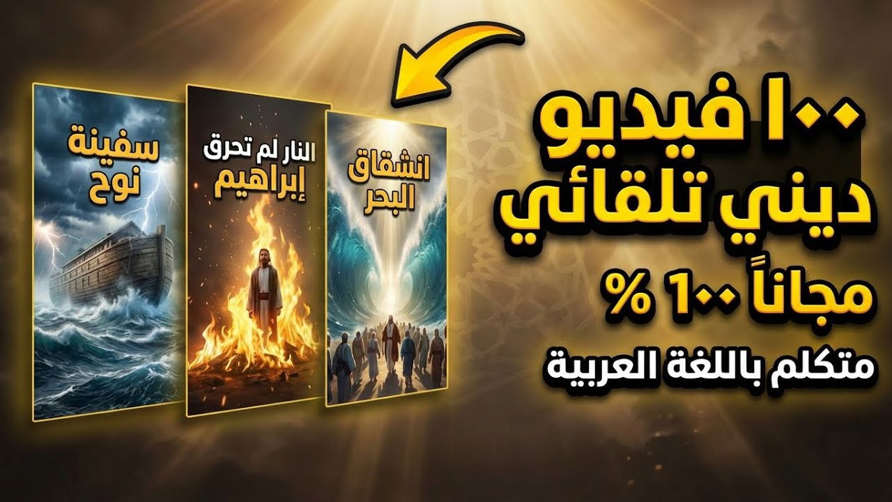 المحتوي الديني بالذكاء الاصطناعي - تحويل النص إلى فيديو مجانا - بلا حدود