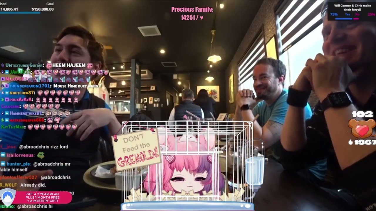 Ironmouse sings Re: Cutie Honey OP Kumi Koda - Cutie Honey on CDawgVA IRL charity cycling stream
