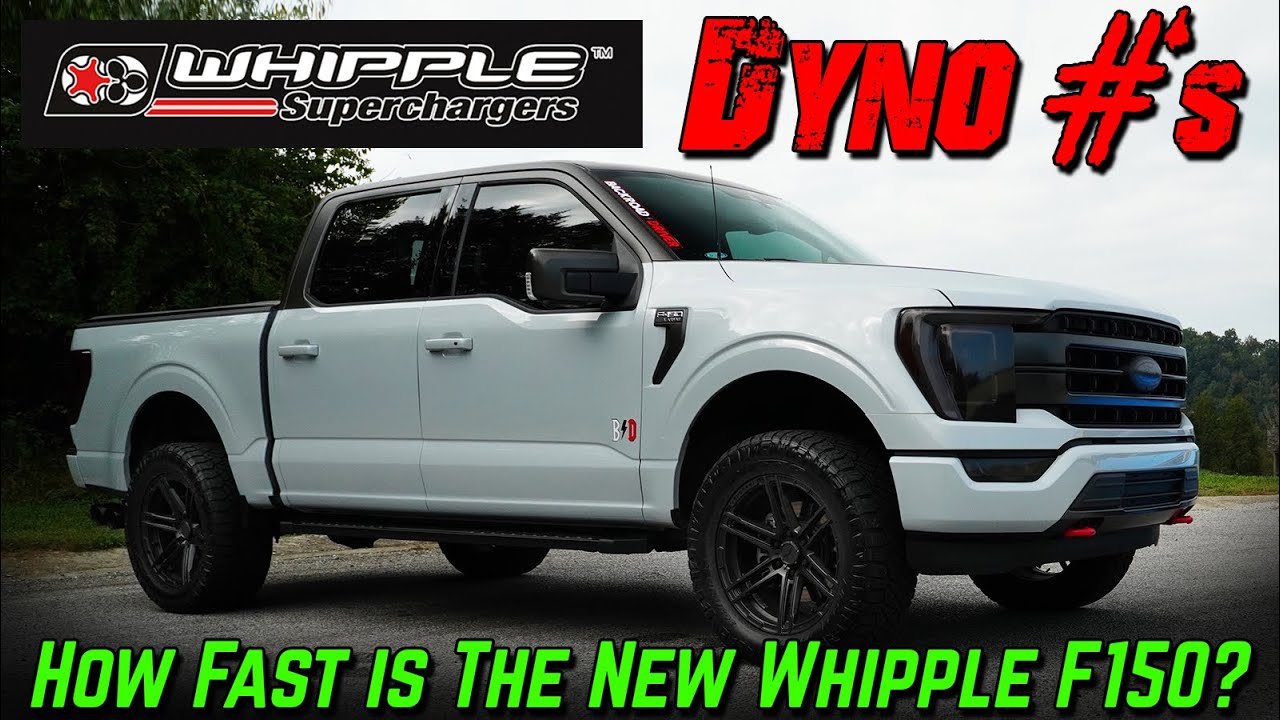 Цифры на динамометре Whipple и время на дистанции 1/4 мили до и после — F150 2021 года