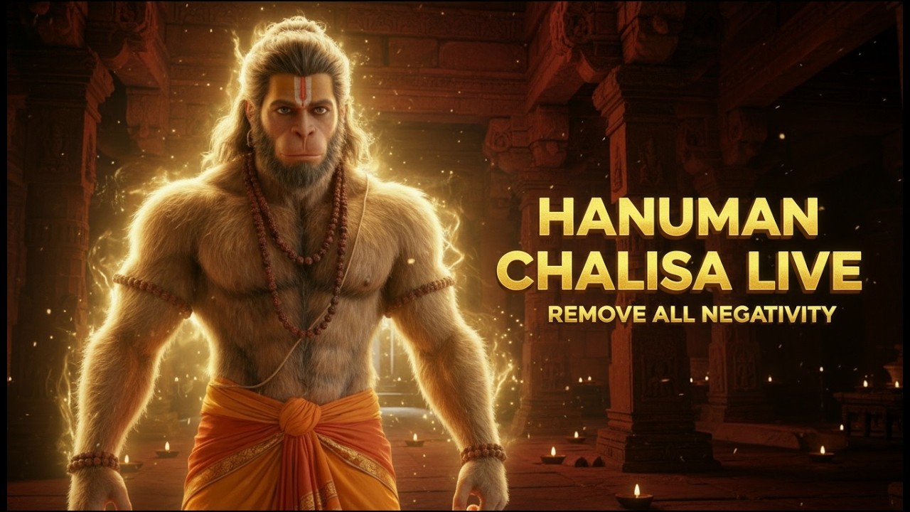 🔴 LIVE: Remove Fear, Evil & Bad Luck Now | Powerful Hanuman Chalisa for Protection & Miracles