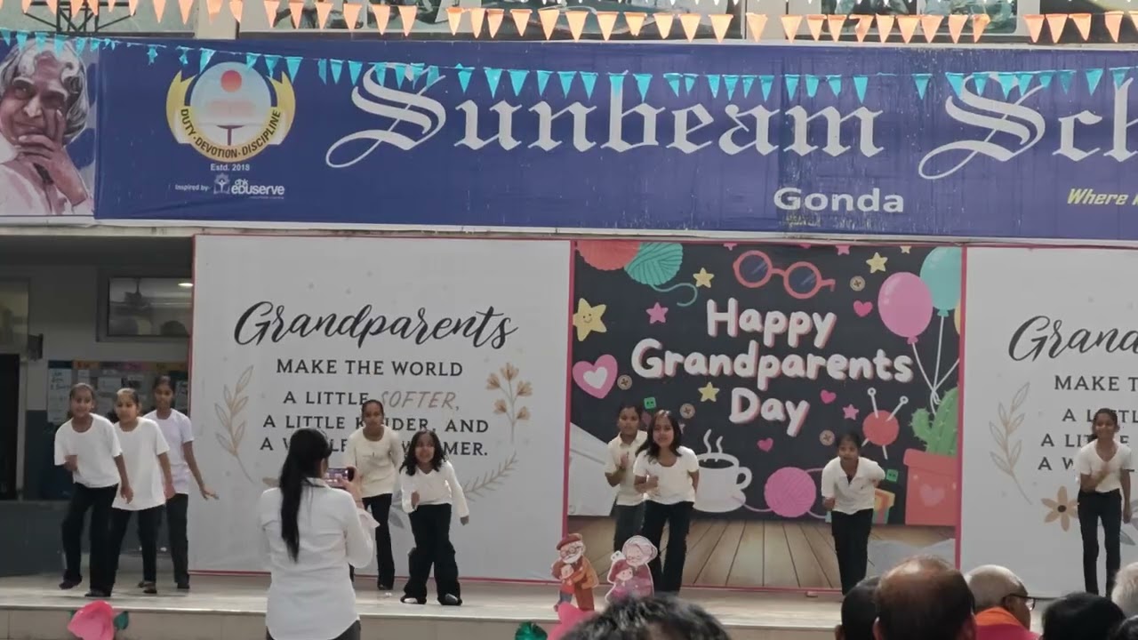 Grand parents day dance with sister me and my sister is in middle you can see ❤️