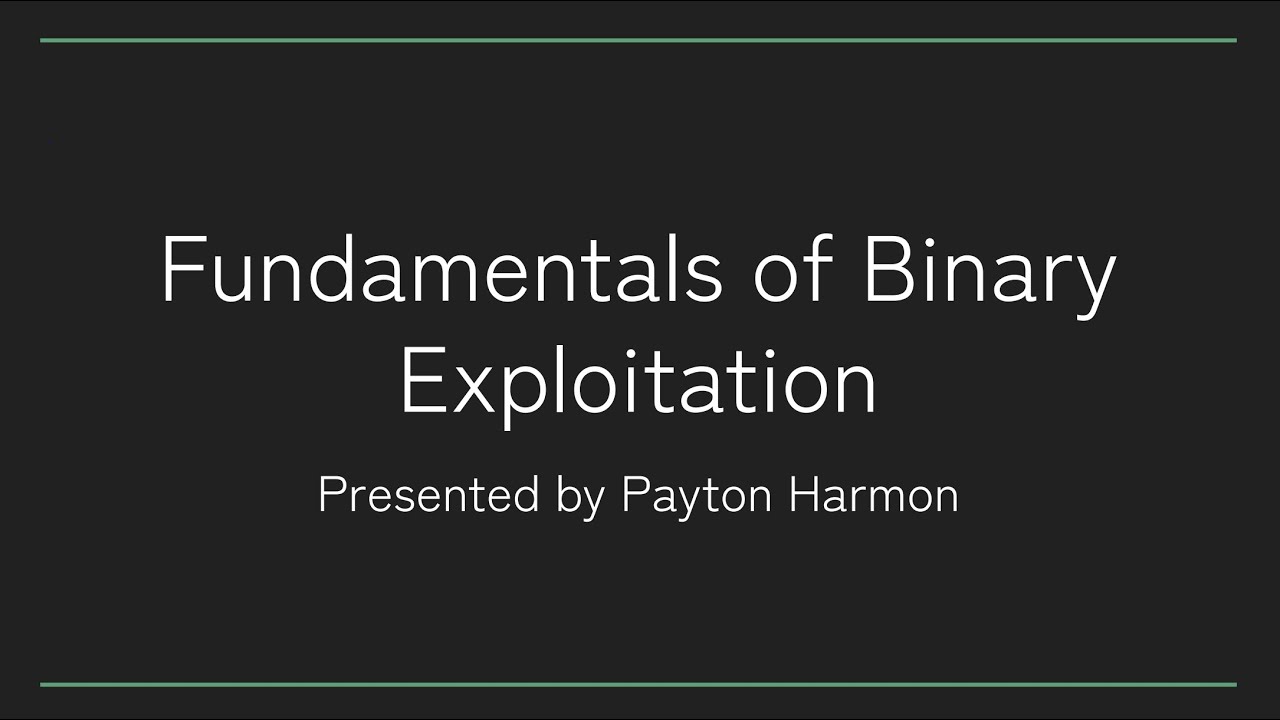 UTD CSG Talk: Binary Exploitation