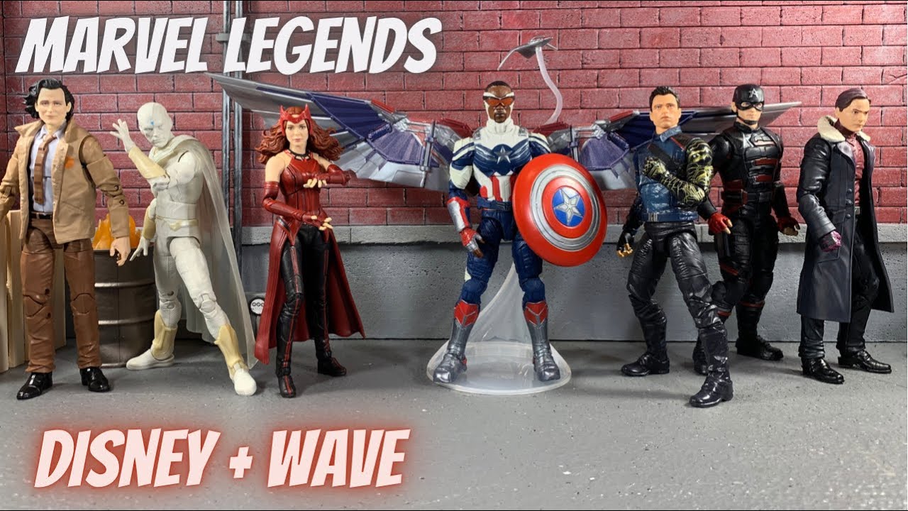 Marvel Legends Disney + Wave Captain America Winter Soldier Scarlet Witch Vision Loki Figure Review