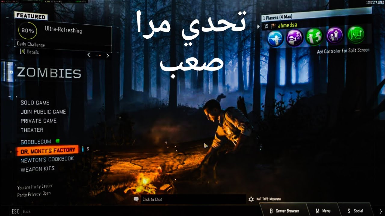تحدي زومبي: اوصل راوند 40 بدون تطوير و بدون سلاح الماب
