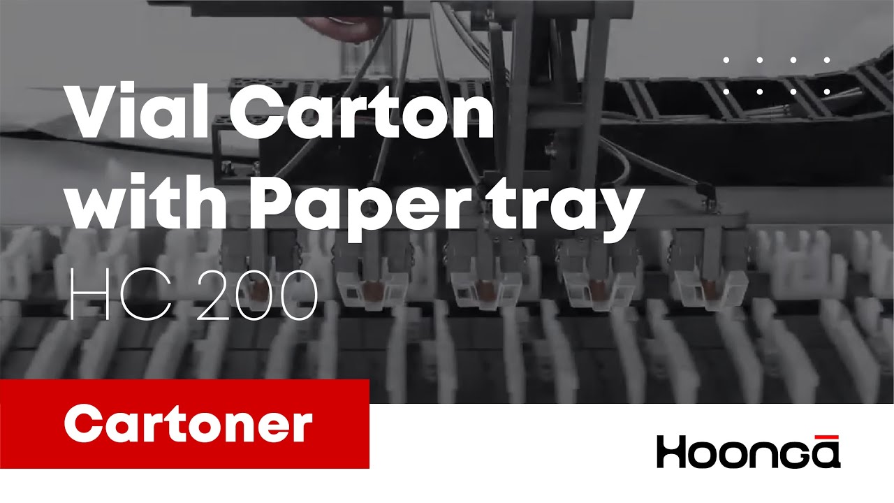 [Hoong-A] Carton packaging machine_ Vial carton with Paper tray_ HC 200