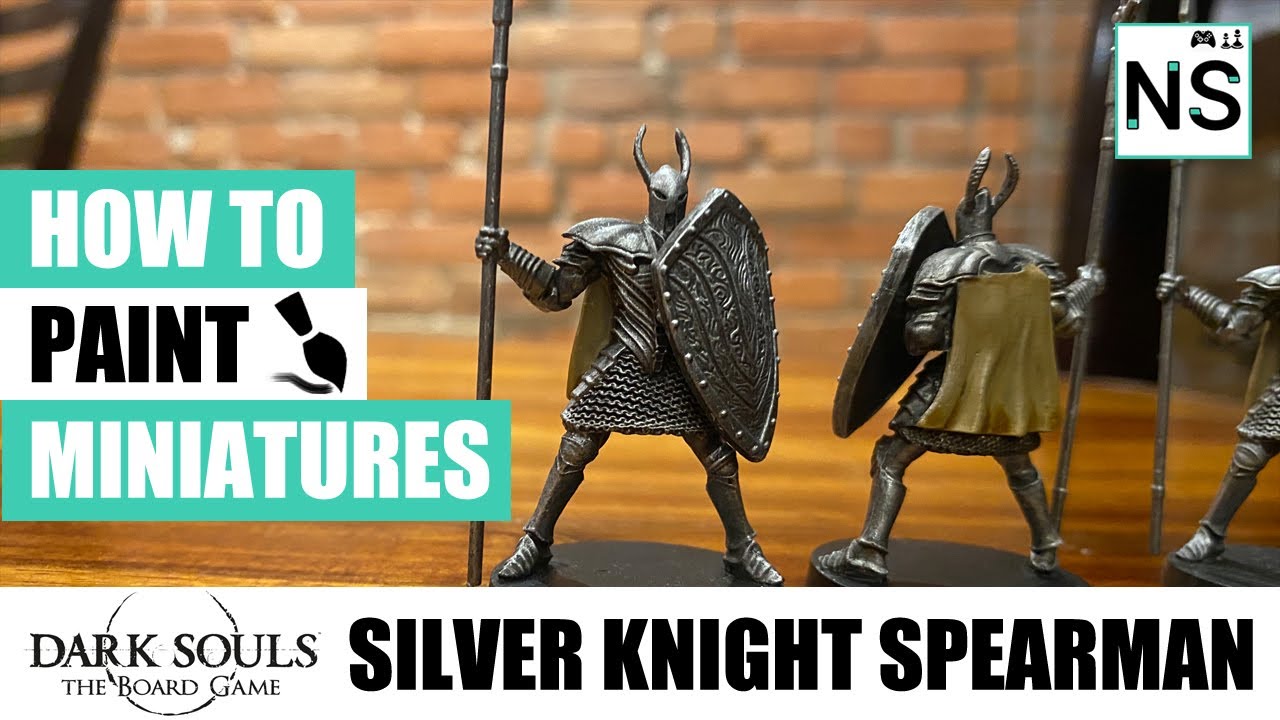 How To Paint Silver Knight Spearman (Dark Souls The Board Game Miniature Painting)