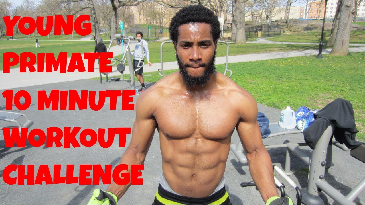 100 Pull ups and 200 Push ups in 10 Minutes a Day Challenge - Young Primate | Thats Good Money